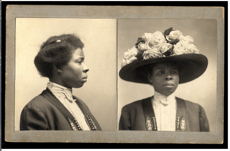 Mug shot taken 1906.  Hat size: large