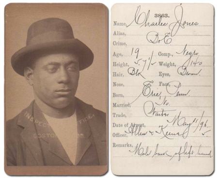 19-yr-old Charles Jones arrested in Boston for breaking & entering, 1896