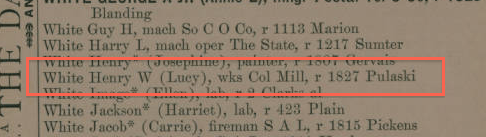 Mr. White's residence on Pulaski