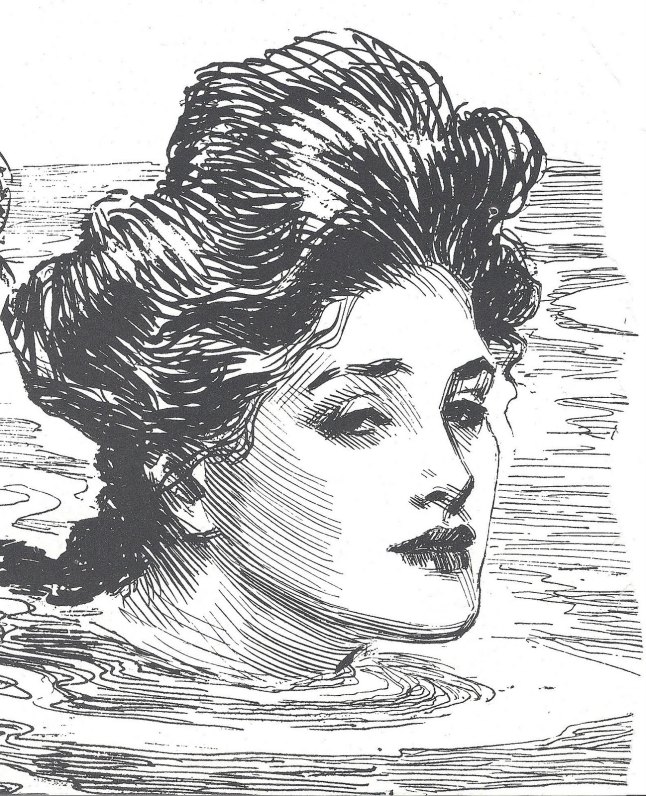 Gibson girls never looked less than poised an confident - even when swimming!