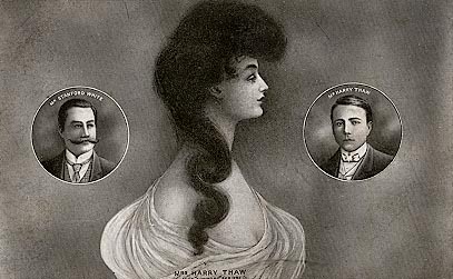 A drawing of Evelyn Nesbit as a Gibson Girl in 1905